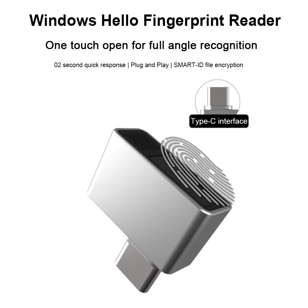 Fingerprint Reader Usb - Биометрический сканер Type-C, биометрический сканер без